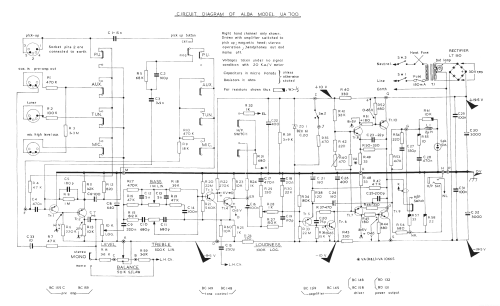 Hi-Fi Audio Amplifier UA 700A Ampl/Mixer Alba Brand Balcombe | Radiomuseum