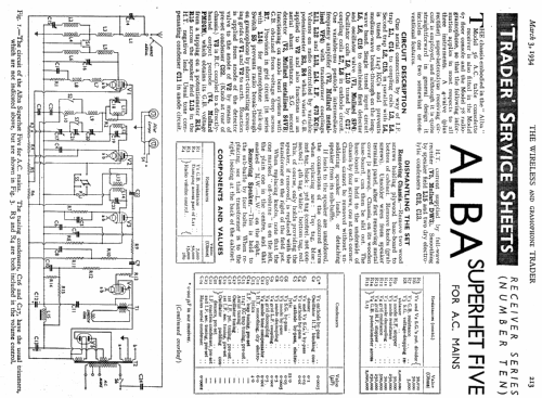 Superhet Five 56; Alba Brand Balcombe (ID = 778582) Radio