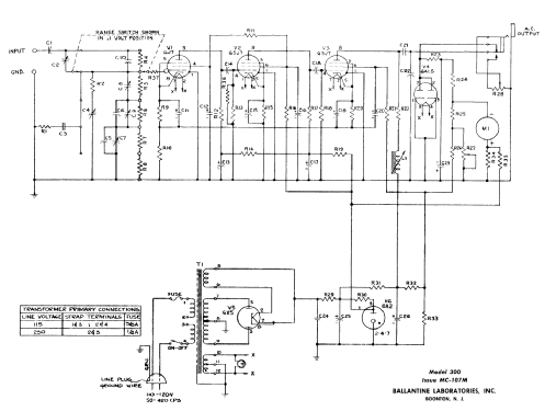 Electronic Voltmeter 300; Ballantine (ID = 1311691) Equipment