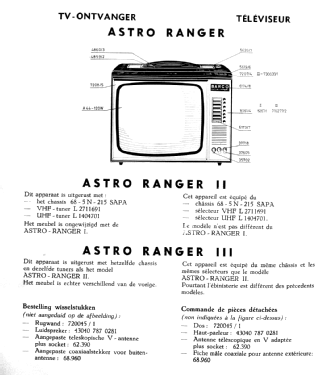 Astro Ranger II III Ch= 68-5N-215 SAPA; Barco, Belgian (ID = 3094123) Television