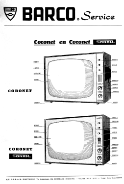 Coronet Ch= 66-5N-13B; Barco, Belgian (ID = 3022162) Television