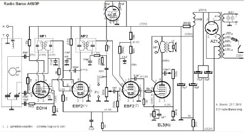 Eros A693P; Barco, Belgian (ID = 2176677) Radio