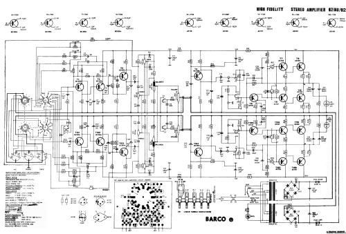 High Fidelity Stereo Amplifier 67/AU/02; Barco, Belgian (ID = 3010055) Ampl/Mixer