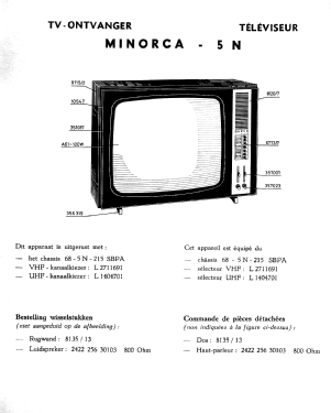 Minorca - 5N Ch= 68-5N-215 SBPA; Barco, Belgian (ID = 3094100) Television