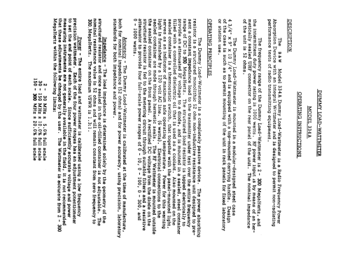 Dummy Load - Wattmeter 334A; Barker & Williamson (ID = 2223871) Equipment
