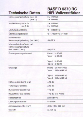 D6370RC; BASF, Badische (ID = 2812542) Ampl/Mixer