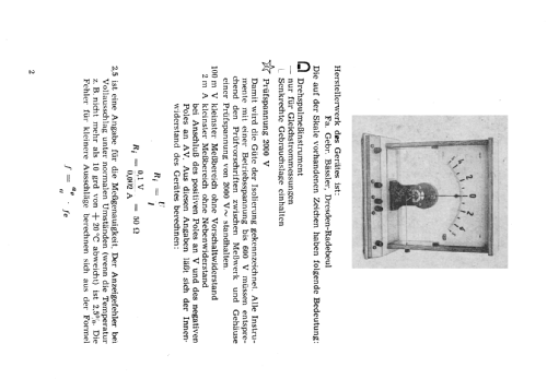 Drehspul-Demonstrations-Instrument ; GBD, Gebr. Bässler; (ID = 1707434) teaching