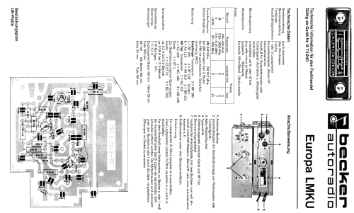 Europa TR LMKU; Becker, Max Egon, (ID = 688433) Car Radio