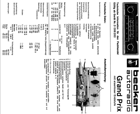 Grand Prix LMKU; Becker, Max Egon, (ID = 691711) Car Radio