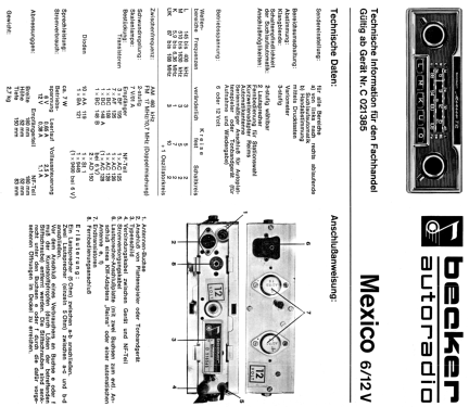 Mexico 6-12V ab C021385; Becker, Max Egon, (ID = 1842695) Radio