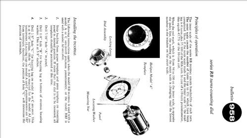 Duodial turns-counting dial Series RB; Beckman Instruments, (ID = 2229481) Radio part