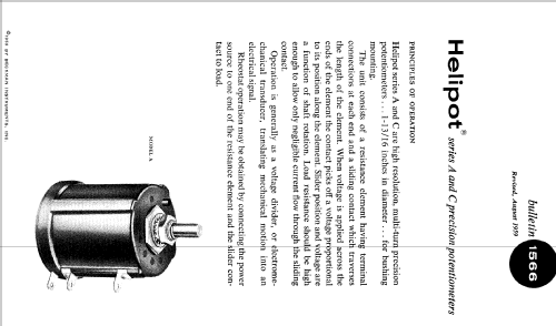 Helipot Precision Potentiometer Series A; Beckman Instruments, (ID = 2229470) Radio part