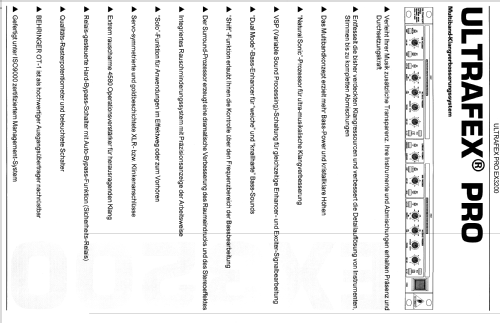 Ultrafex Pro 3200; Behringer (ID = 2268114) Ampl/Mixer