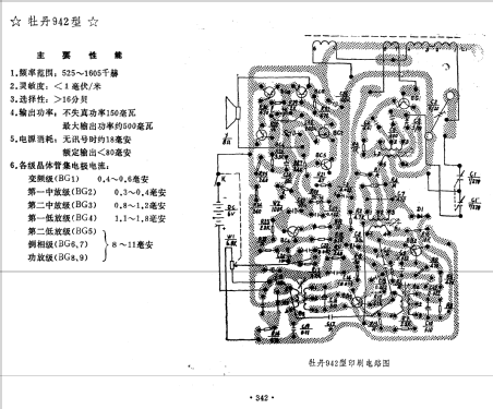 Peony 牡丹 9 Transistor 942; Beijing 北京无线电厂 (ID = 821429) Radio