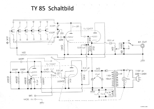 RF Signal Generator TY-85; Belco, Tokyo (ID = 1967736) Equipment