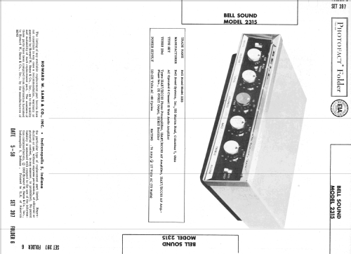 2315 ; Bell Sound Systems; (ID = 2594620) Ampl/Mixer