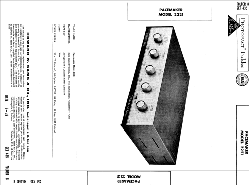 Pacemaker 2221 ; Bell Sound Systems; (ID = 643029) Ampl/Mixer