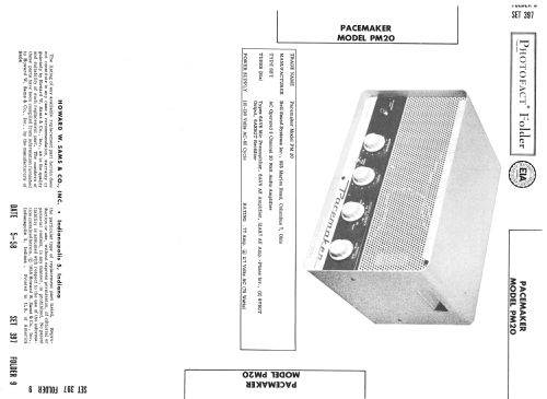 Pacemaker PM20; Bell Sound Systems; (ID = 2594651) Ampl/Mixer