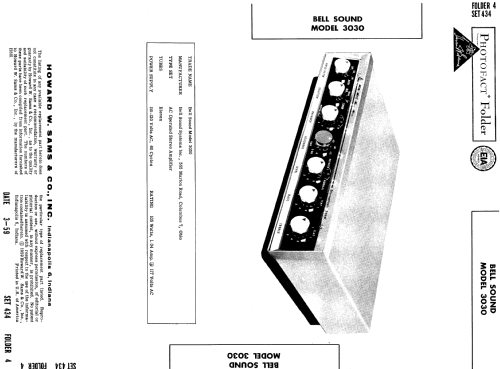 Stereophonic 3030; Bell Sound Systems; (ID = 641931) Ampl/Mixer