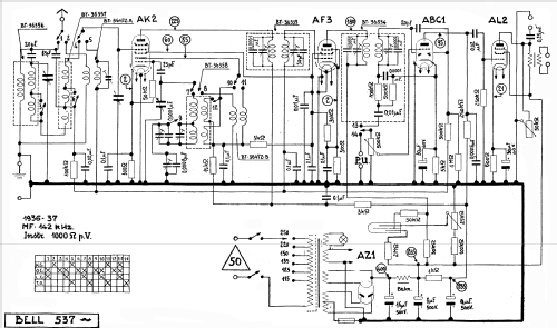 Radiobell 537 ; Bell Telephone Mfg. (ID = 1117959) Radio