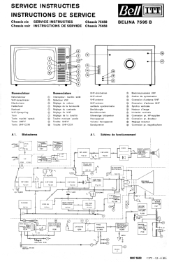 ITT Belina 7595B ; Bell Telephone Mfg. (ID = 3021450) Television