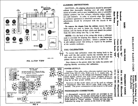 1075 Ch= Series B Radio Belmont Radio Corp. B.R.C.; Chicago, Ill ...