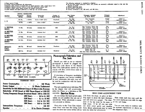 1100 Ch= Series A; Belmont Radio Corp. (ID = 328891) Radio