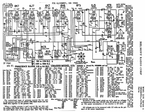 1175 Skyrover 'Station Selector' Ch= Radio Belmont Radio Corp ...