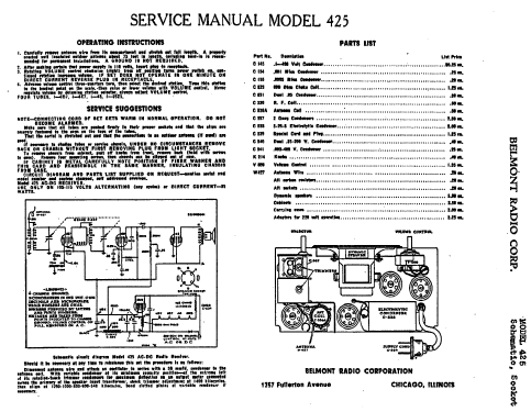 425 ; Belmont Radio Corp. (ID = 322022) Radio