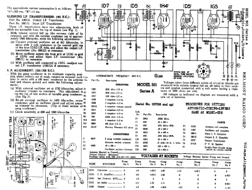 501 Ch= Series A; Belmont Radio Corp. (ID = 329298) Radio