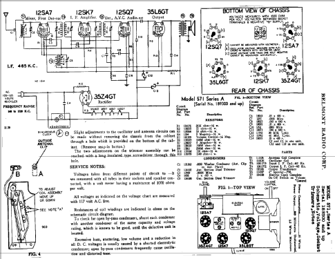 571 Clockette Ch= Series A; Belmont Radio Corp. (ID = 329675) Radio