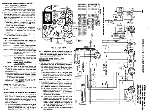 586 or 586-J Ch= Series A; Belmont Radio Corp. (ID = 324645) Radio