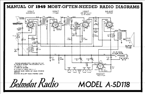 5D118 Ch= Series A; Belmont Radio Corp. (ID = 93658) Radio