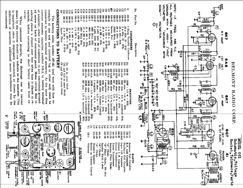 661 ; Belmont Radio Corp. (ID = 325347) Car Radio