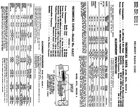 6A27 Ch= Series A; Belmont Radio Corp. (ID = 330089) Radio