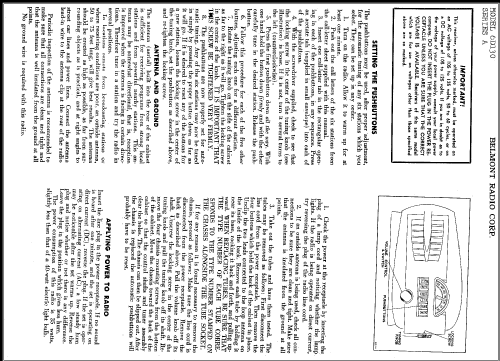 6D130 Ch= Series A; Belmont Radio Corp. (ID = 324010) Radio