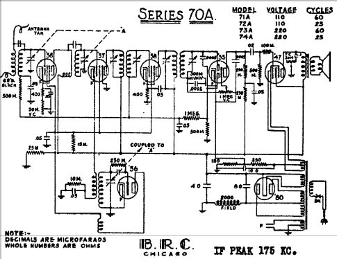 72A Ch= Series 70-A; Belmont Radio Corp. (ID = 320402) Radio