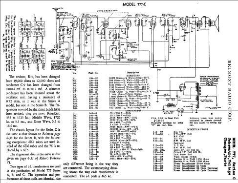 777 Ch= Series C; Belmont Radio Corp. (ID = 327309) Radio