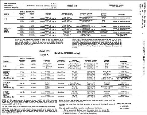 794 CH= Series A; Belmont Radio Corp. (ID = 327455) Radio