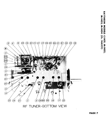 Raytheon C1401 Ch= 14AX21; Belmont Radio Corp. (ID = 2850520) Television