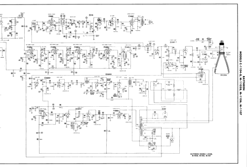 Raytheon C-1104B Ch= 12AX27; Belmont Radio Corp. (ID = 2946021) Television