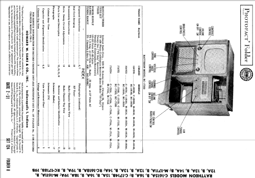 Raytheon C-1615B Ch= 16AY28; Belmont Radio Corp. (ID = 499300) Television