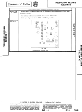 Raytheon C-1616A Ch= 16AY211; Belmont Radio Corp. (ID = 2917360) Television