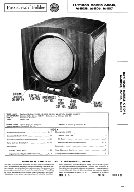 Raytheon M-1106 Ch= 12AX27; Belmont Radio Corp. (ID = 2946058) Television