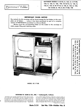 Raytheon M-1612A Ch= 16AY211; Belmont Radio Corp. (ID = 2856882) Television