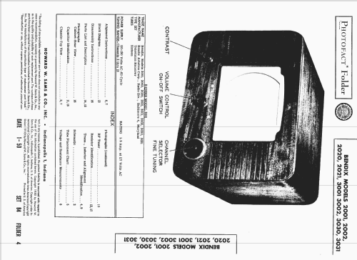 3001 ; Bendix Radio (ID = 1568906) Television