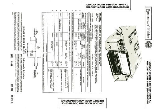 6BMS Mercury FDT-18805-D; Bendix Radio (ID = 1951321) Car Radio