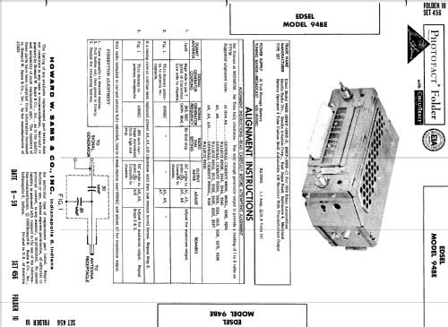 Edsel 94BE Ch= B9KF-18805-D; Bendix Radio (ID = 599710) Car Radio