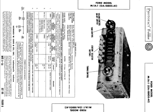 M-1A-1 Ch= OA-18805-A1; Bendix Radio (ID = 568824) Car Radio