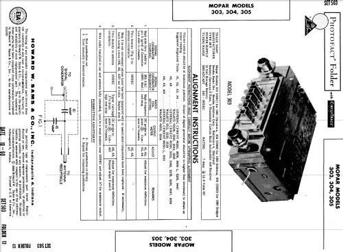 Mopar 304; Bendix Radio (ID = 523218) Car Radio